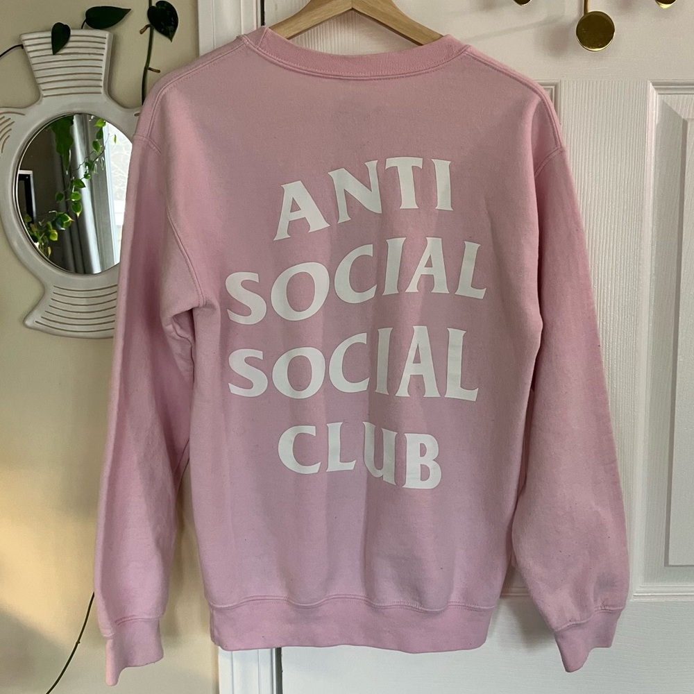 Anti Social Social Club ASSC pink crewneck